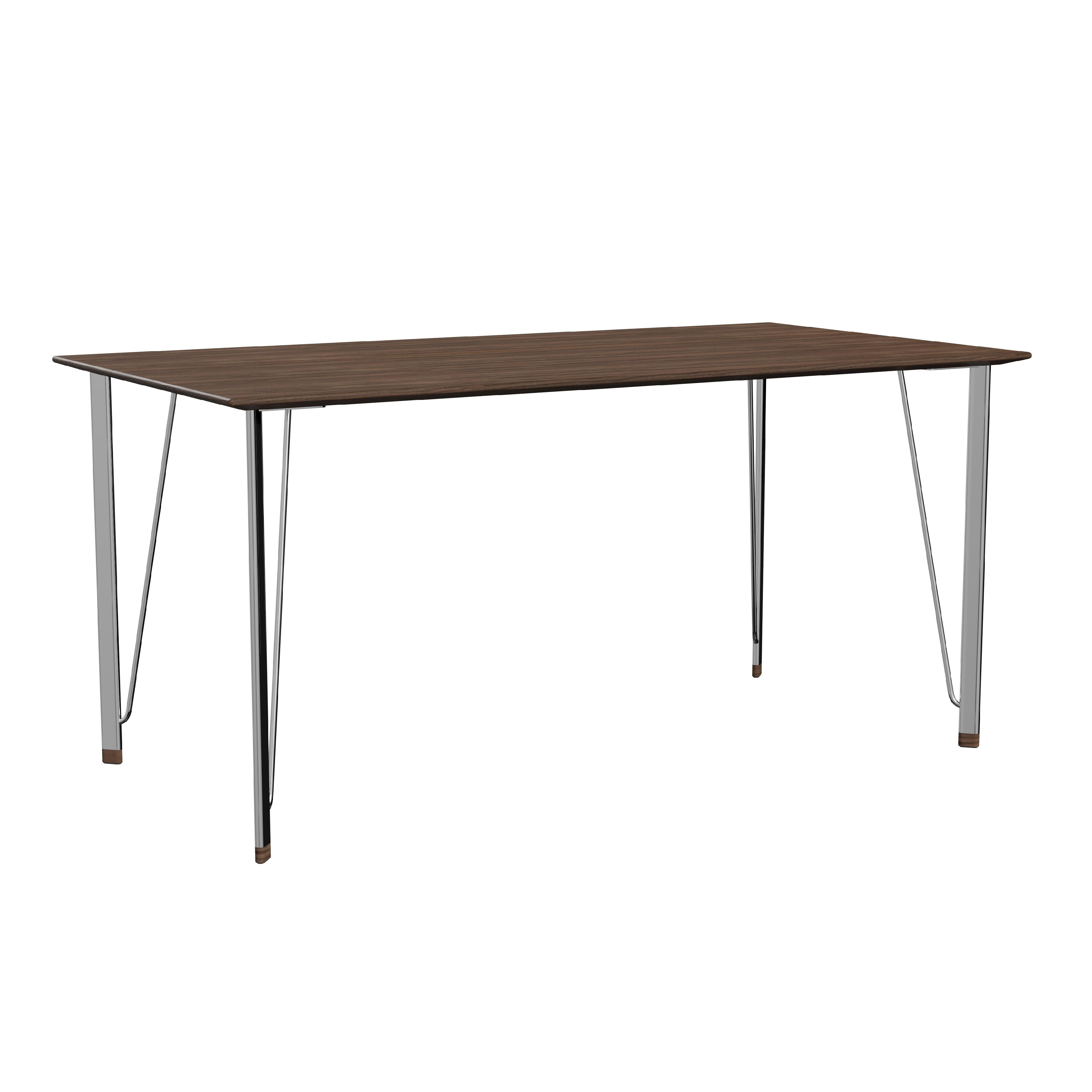 Fritz Hansen Fh3605 Desk, Chrome/Walnut Lacquered