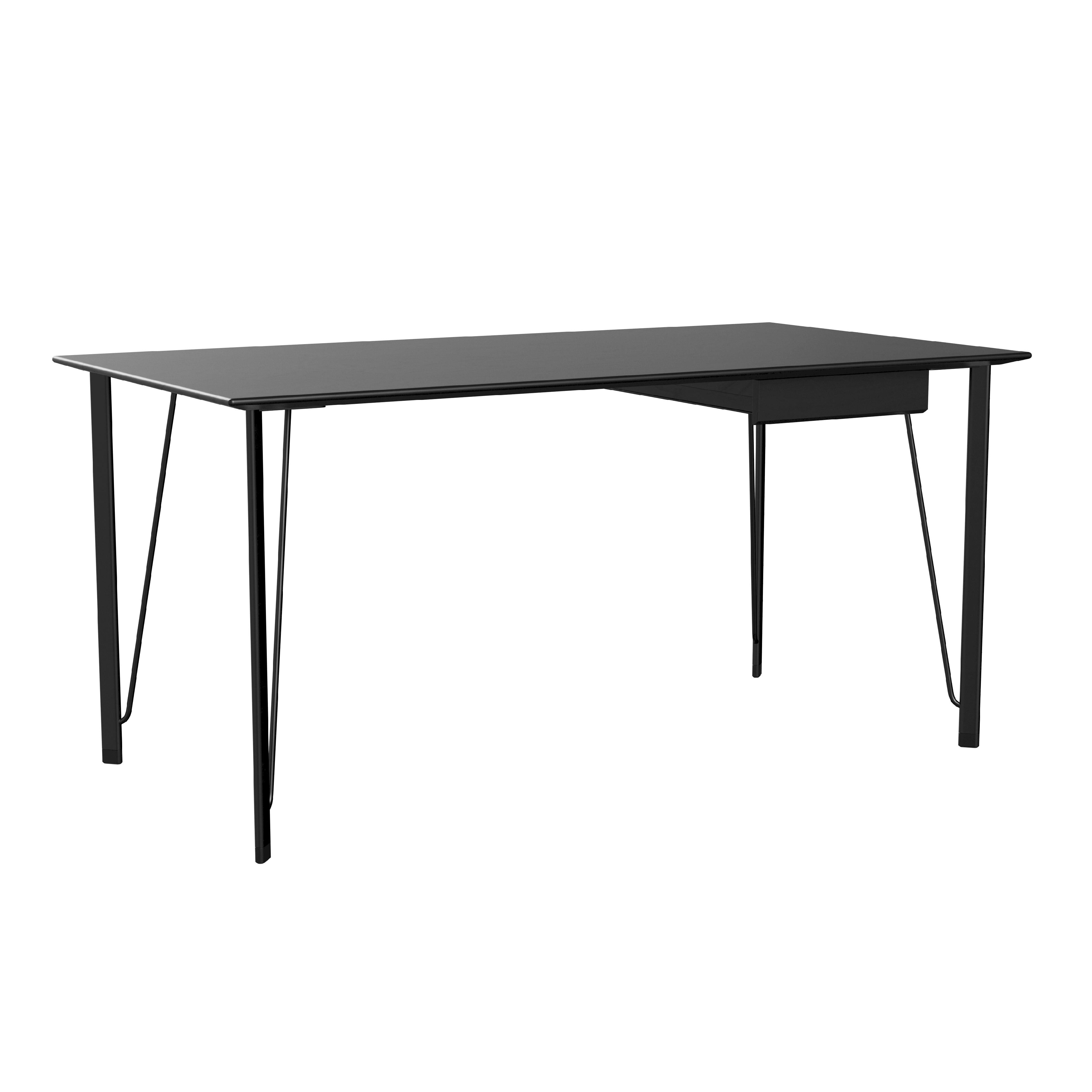 Fritz Hansen Fh3605 Desk With Drawer, Black/Black Colored Ash