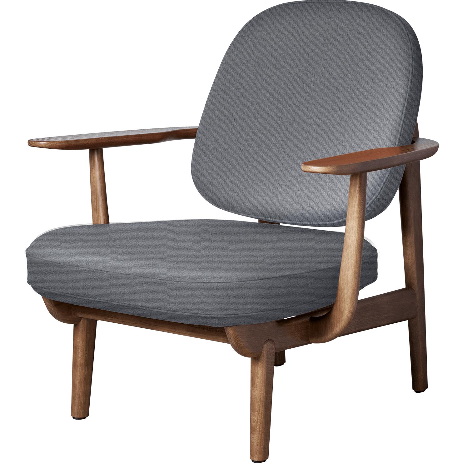 FRITZ HANSEN JH97 Fred Lounge Frea Dark Bigleding Oak, jasnoszary