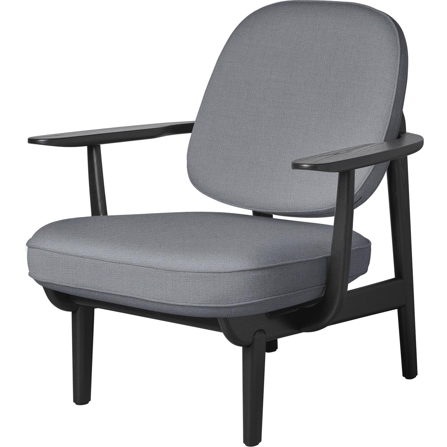 Fritz Hansen JH97 Fred Lounge Frea Black Dyed Ash, jasnoszary