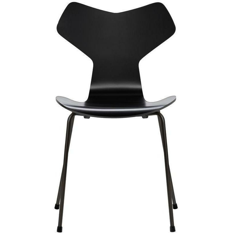 Fritz Hansen Grand Prix Chair Lacquered Black Shell, Black Base