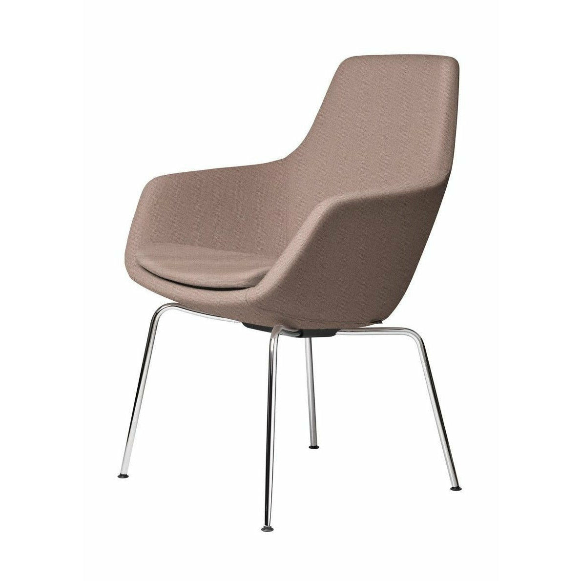 Fritz Hansen Little Giraffe Armchair Chrome Base Fabric Christianshavn, Light Red Uni