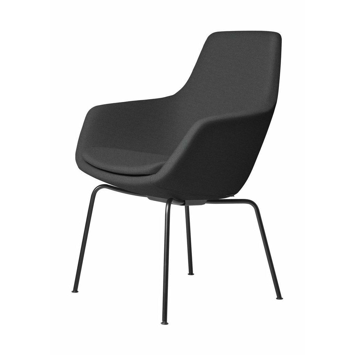 Fritz Hansen Little Giraffe Armchair Black Base Fabric Christianshavn, Grey Uni