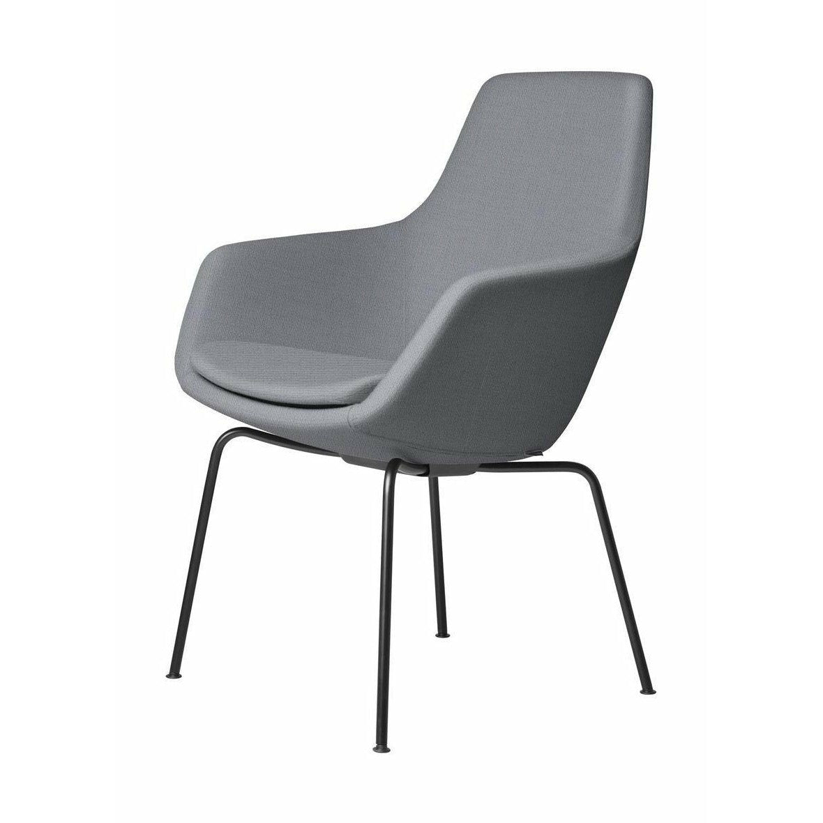 Fritz Hansen Mała Giraffe Fotel Black Base Fabric Christianshavn, jasnoszary uni