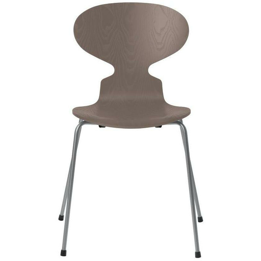 Fritz Hansen Ant Chair Colored Ash Deep Clay Bowl, Silver Grey Base