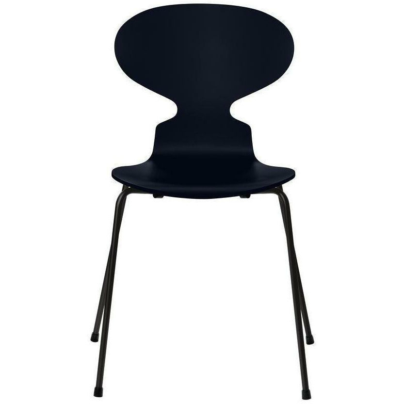 Fritz Hansen Ant Chair Lacquered Midnight Blue Shell, Black Base