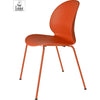 Fritz Hansen N02 Recycle Chair Monochrome 4 Legged, Dark Orange