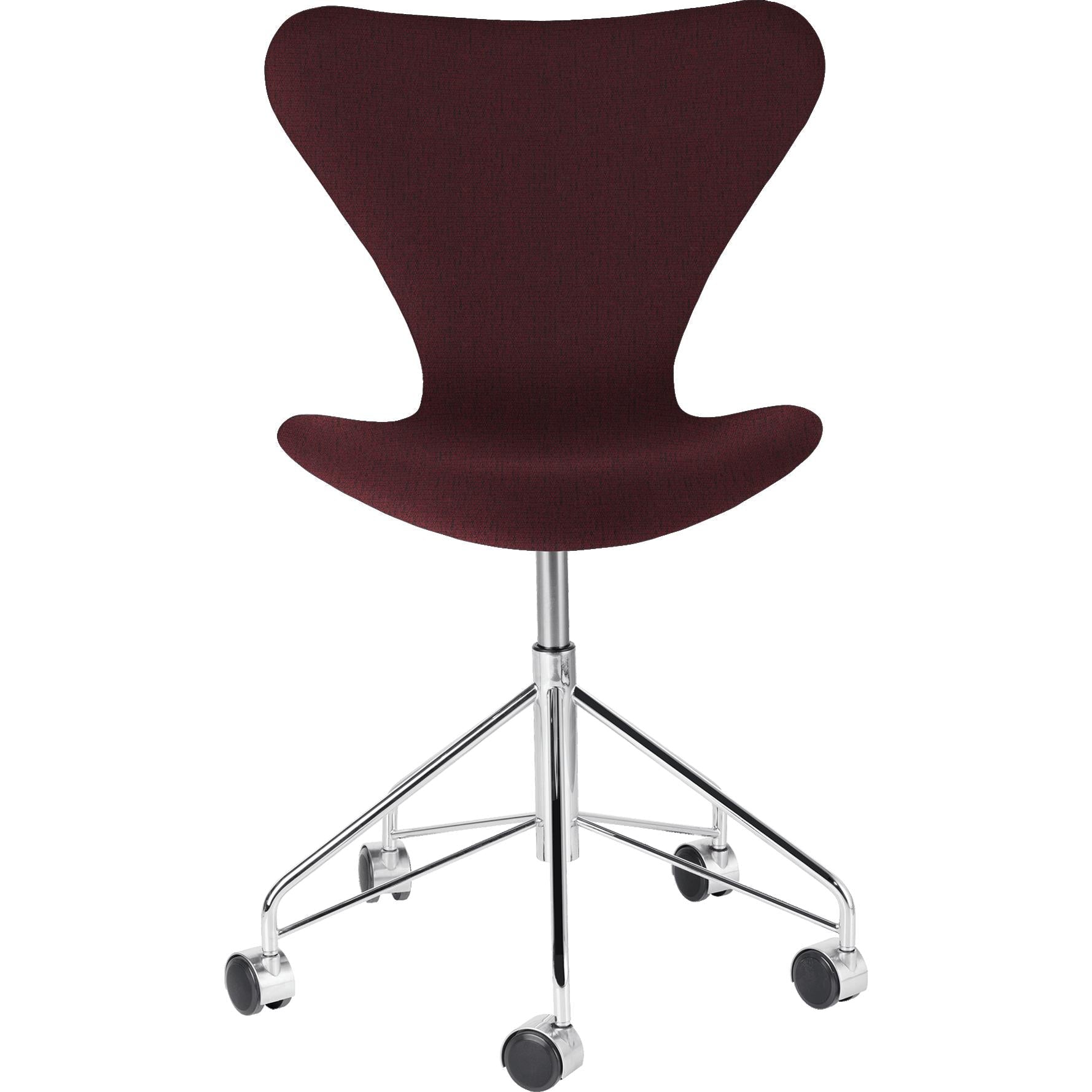 Fritz Hansen Series 7 Swivel Chair Full Upholstery Fabric Christianshavn, Red