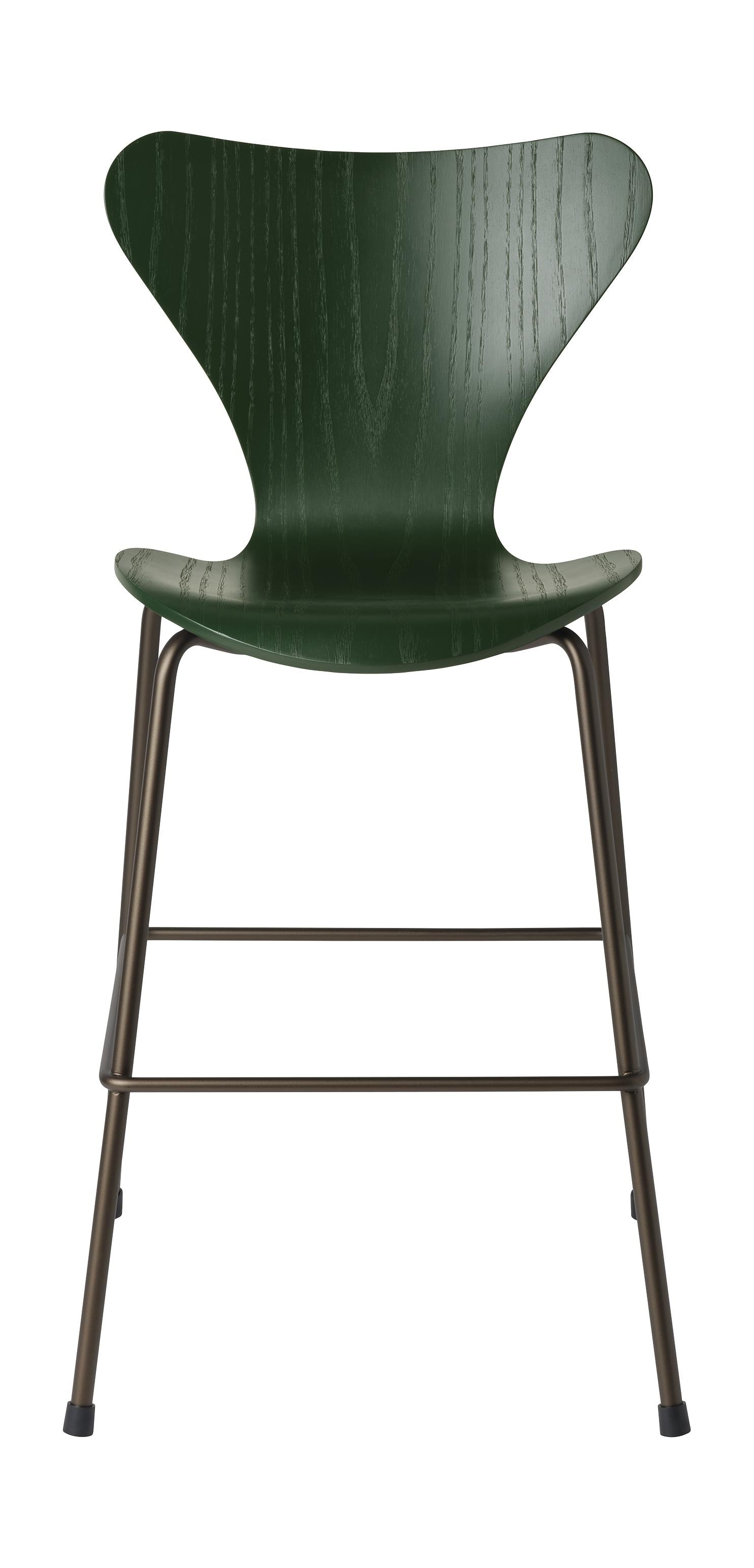 Fritz Hansen Series 7 Junior krzesło, Brown Bronze/Evergreen