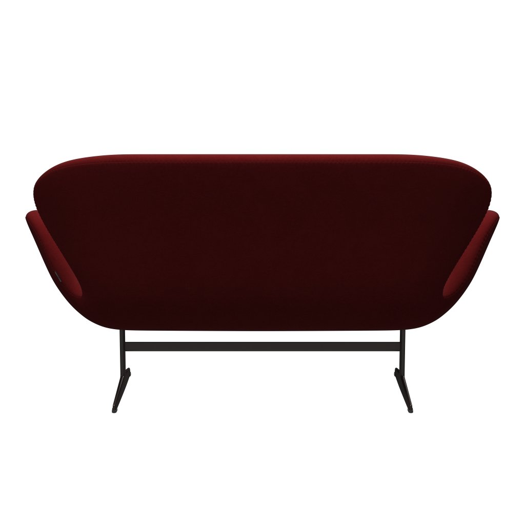 Fritz Hansen Swan Sofa 2 osobę, brązowy brąz/Comfort Dark Red (01153)