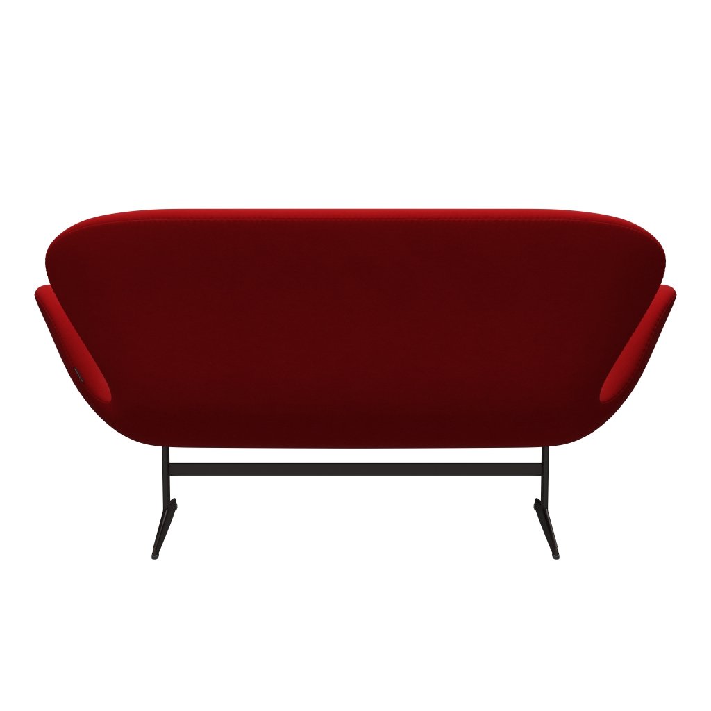 Fritz Hansen Swan Sofa 2 osobę, brązowy brąz/komfort czerwony (01414)