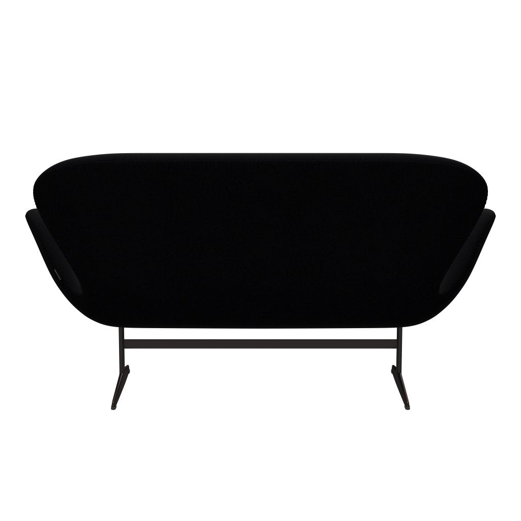 Fritz Hansen Swan Sofa 2 osobę, brązowy brąz/komfort czarny (00050)