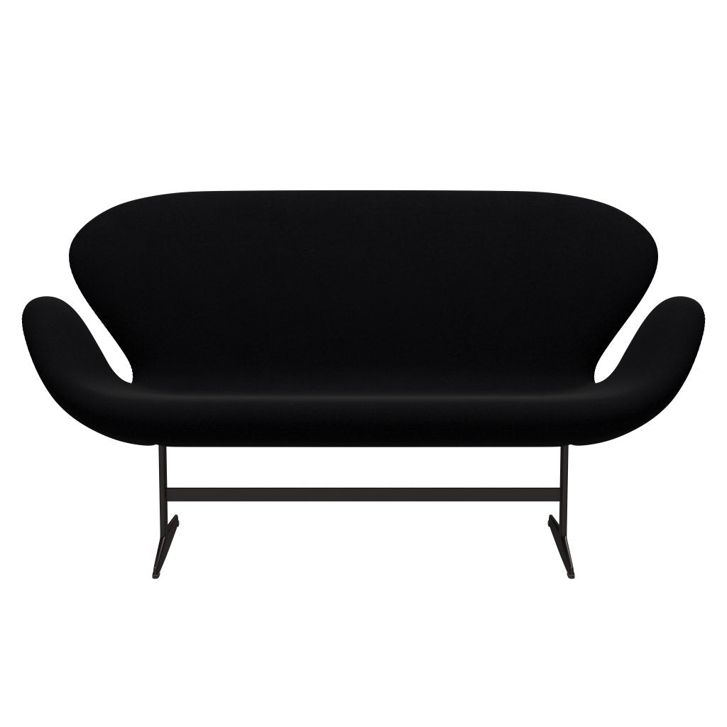 Fritz Hansen Swan Sofa 2 osobę, brązowy brąz/komfort czarny (00050)