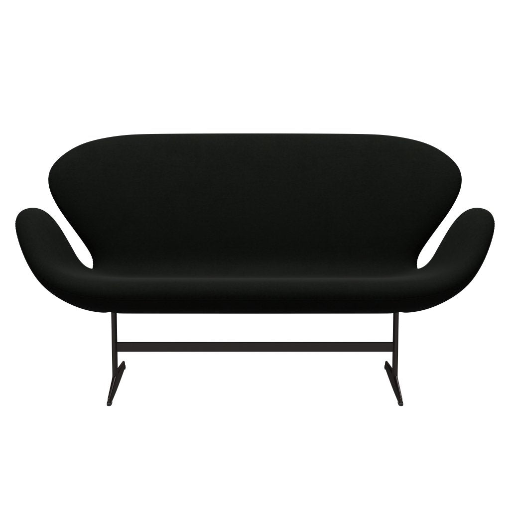 Fritz Hansen Swan Sofa 2 osobę, brązowy brąz/komfort czarny (60009)