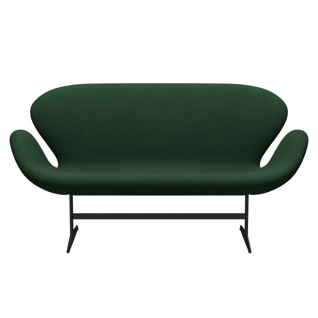 Fritz Hansen Swan Sofa 2 osobę, brązowy brąz/Divina Dark Green (876)