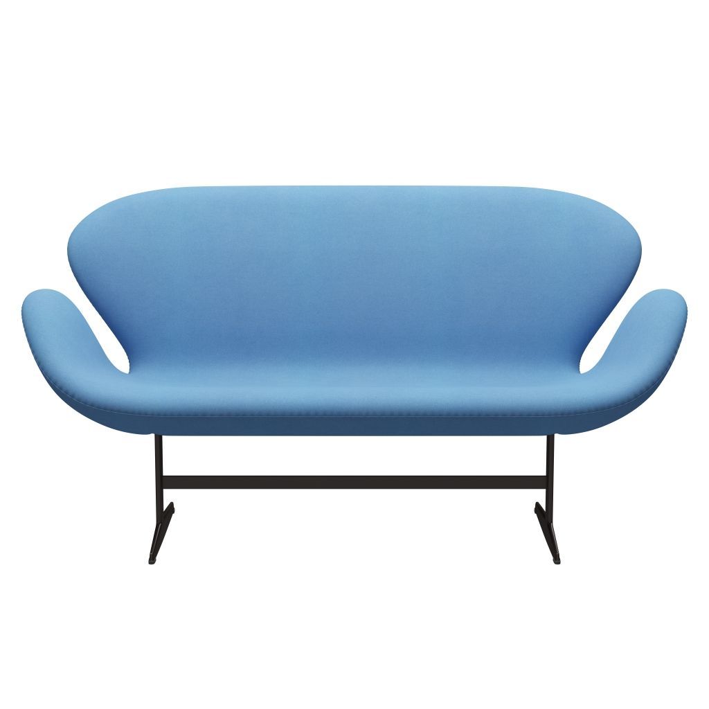 Fritz Hansen Swan Sofa 2 osobę, brązowy brąz/Divina jasnoniebieski (712)