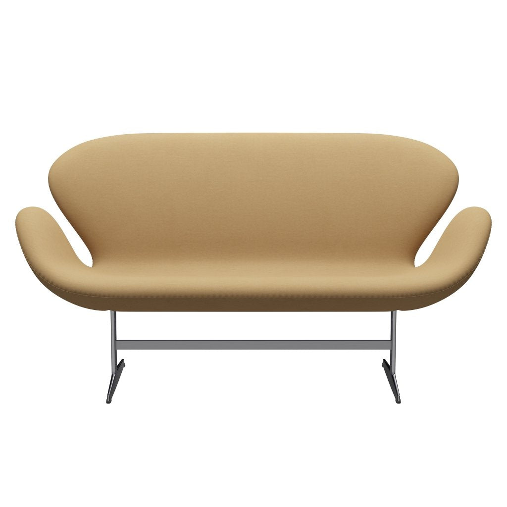 Fritz Hansen Swan Sofa 2 osobę, satynowe szczotkowane aluminium/komfort beżowy (00280)