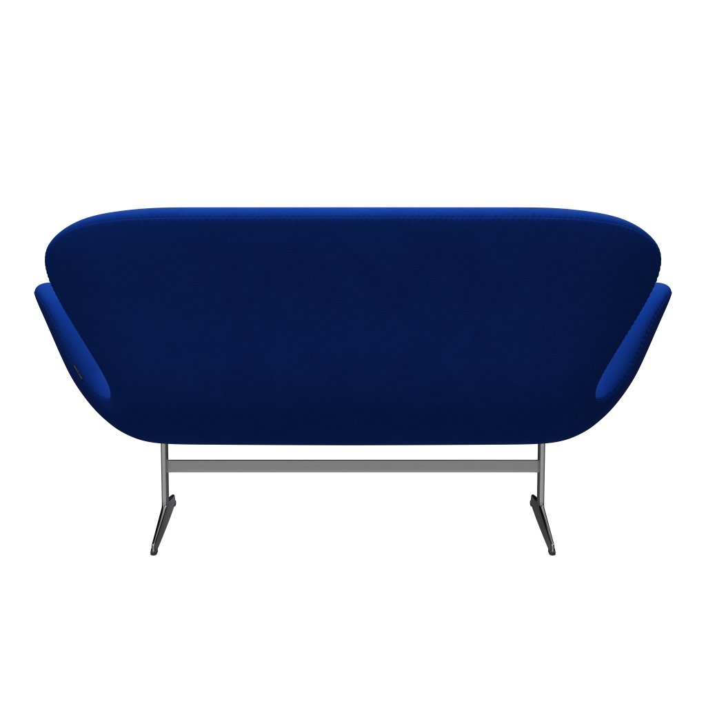 Fritz Hansen Swan Sofa 2, satynowy szczotkowany aluminium/komfort niebieski (00035)