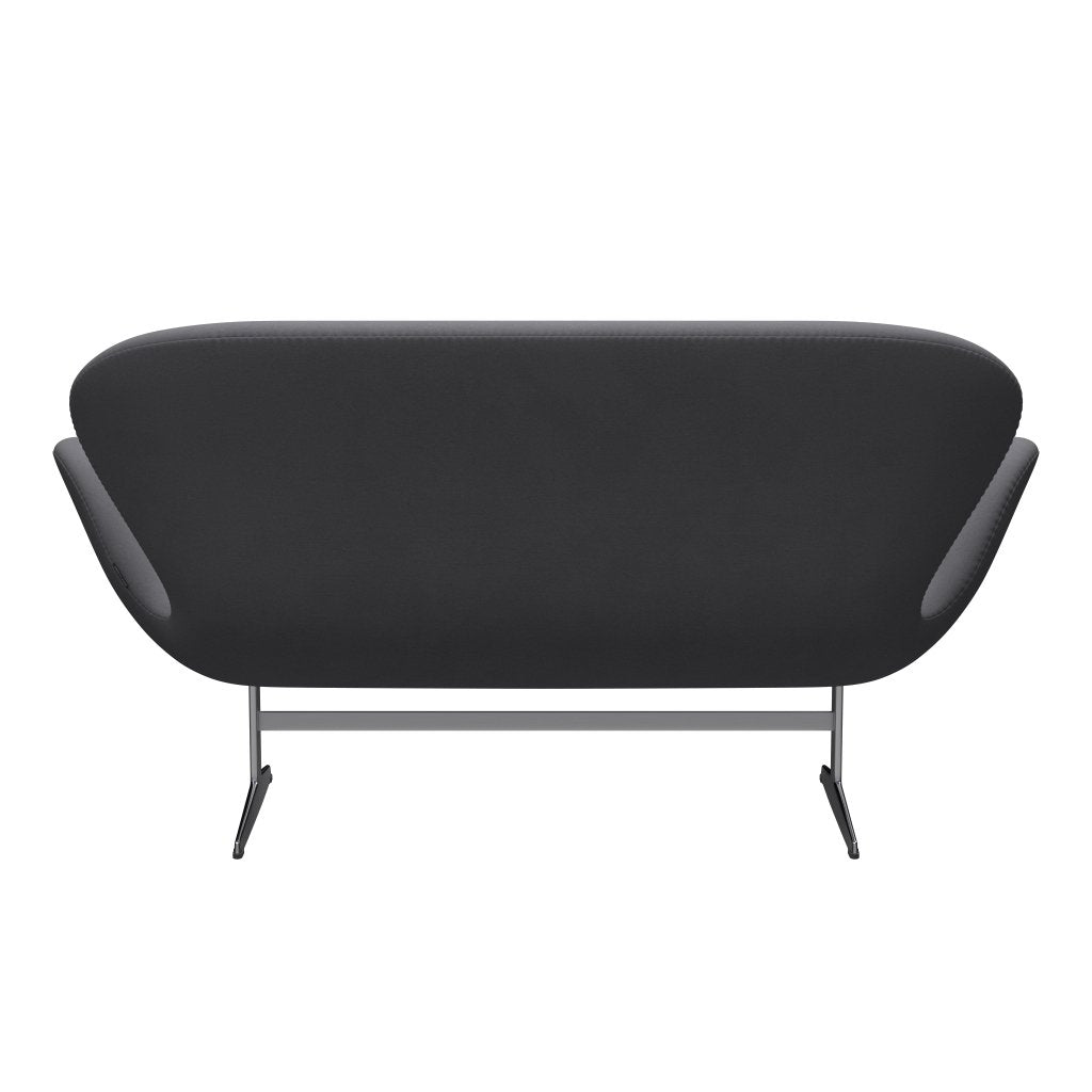 Fritz Hansen Swan Sofa 2, satynowy szczotkowany aluminium/komfort szary (01012)