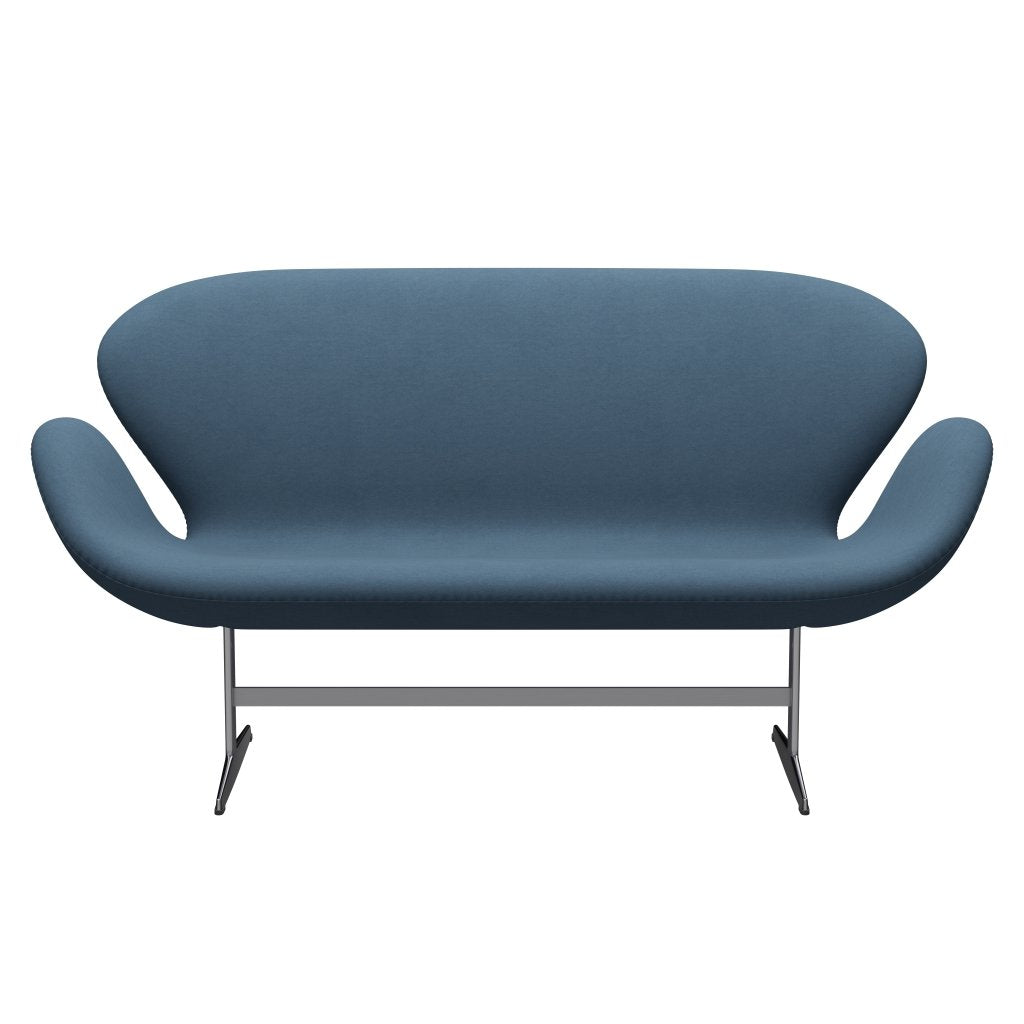 Fritz Hansen Swan Sofa 2 osobę, satynowe szczotkowane aluminium/komfort szary (01160)