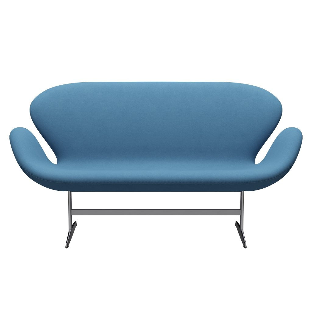 Fritz Hansen Swan Sofa 2 osobę, satynowe szczotkowane aluminium/komfort jasnoniebieski (01124)