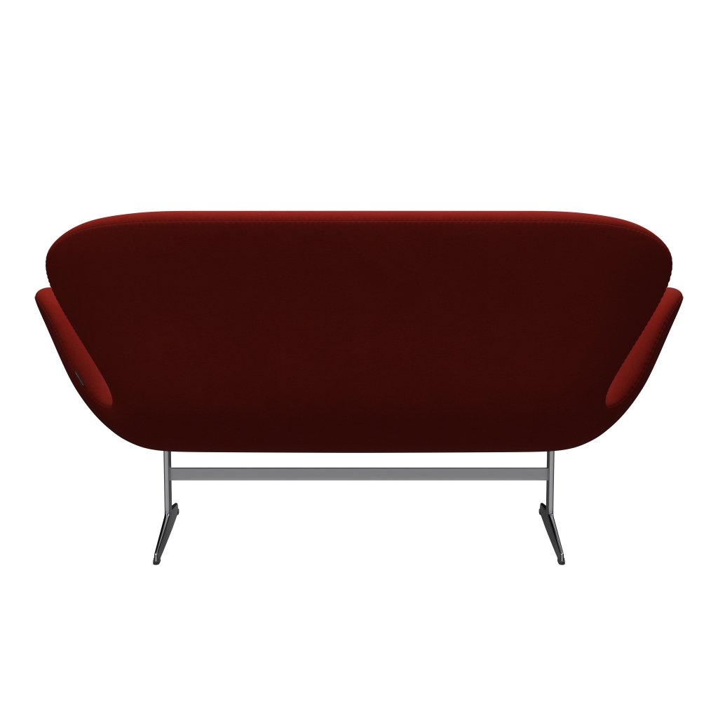 Fritz Hansen Swan Sofa 2 osobę, satynowy szczotkowany aluminium/komfort Rust Rust (00028)