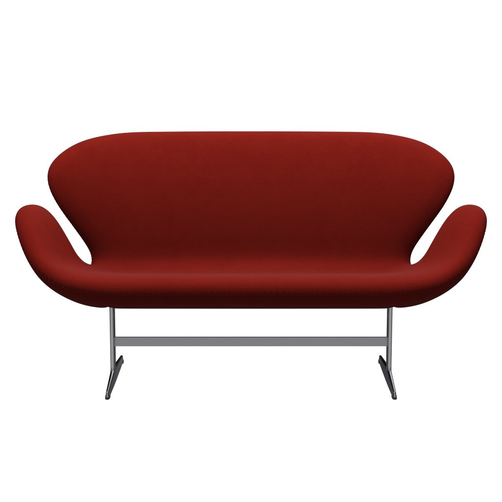 Fritz Hansen Swan Sofa 2 osobę, satynowy szczotkowany aluminium/komfort Rust Rust (00028)