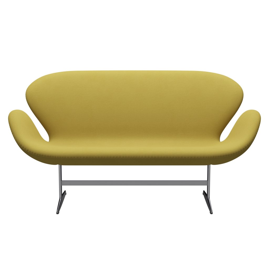 Fritz Hansen Swan Sofa 2 osobę, satynowe szczotkowane aluminiowe/komfortowe piasek (01049)