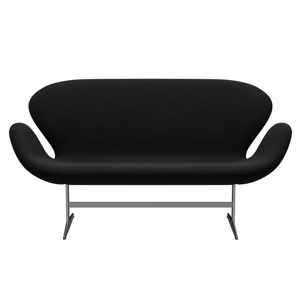 Fritz Hansen Swan Sofa 2 Seater, Satin Brushed Aluminium/Fame Grey (60051)