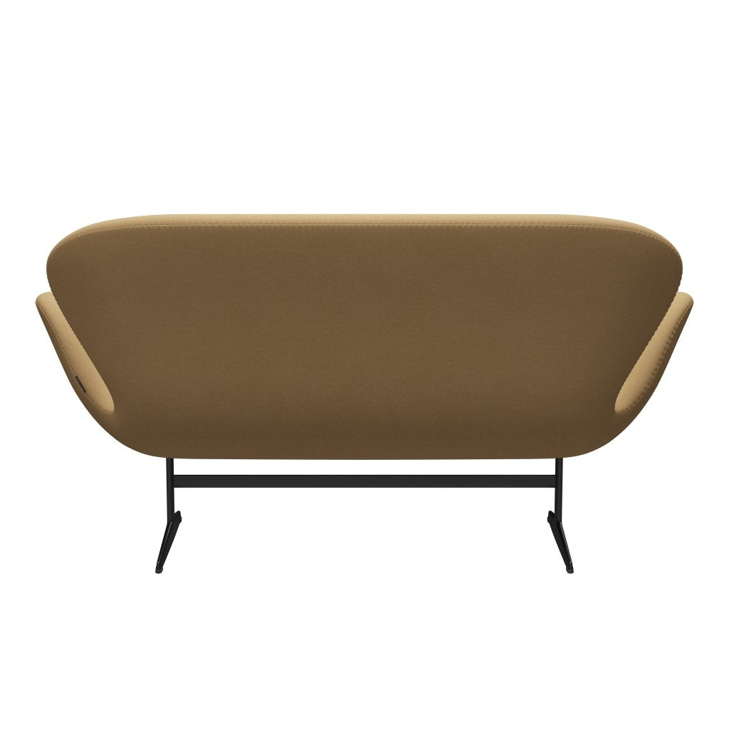 Fritz Hansen Swan Sofa 2 osobę, czarny lakier/komfort beżowy (00280)