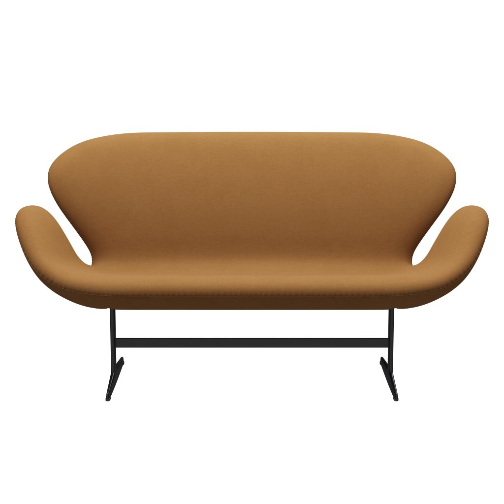 Fritz Hansen Swan Sofa 2 osobę, czarny lakier/komfort beżowy (09084)