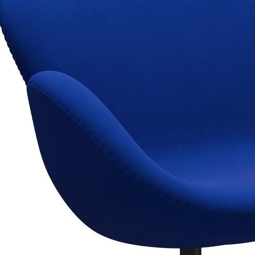 Fritz Hansen Swan Sofa 2 Seater, Black Lacquered/Comfort Blue (00035)