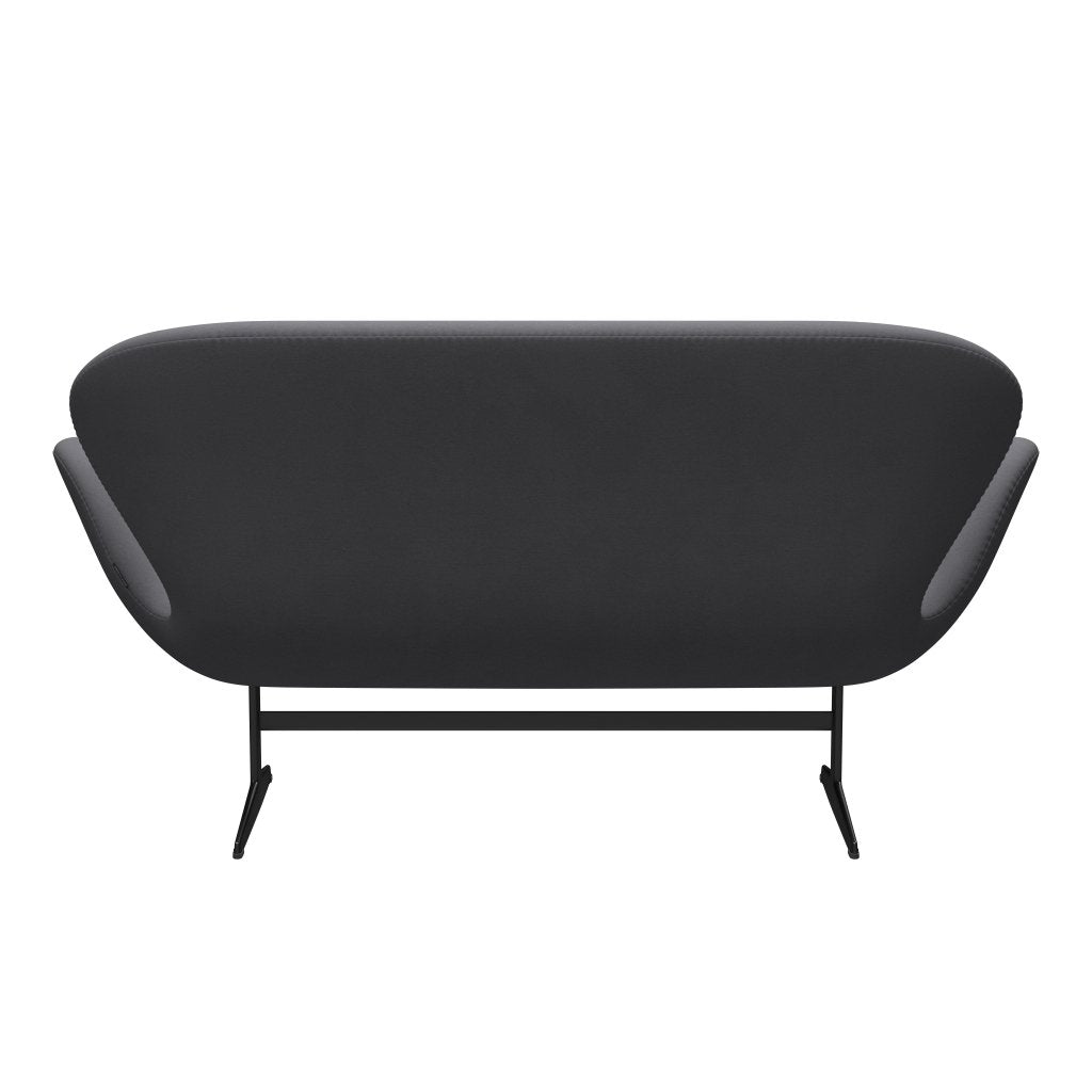 Fritz Hansen Swan Sofa 2 Seater, Black Lacquered/Comfort Grey (01012)