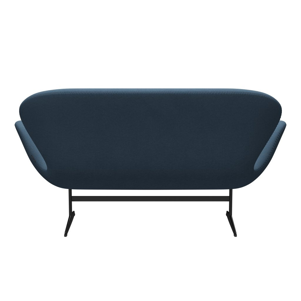 Fritz Hansen Swan Sofa 2 osobę, czarny lakier/komfort szary (01160)