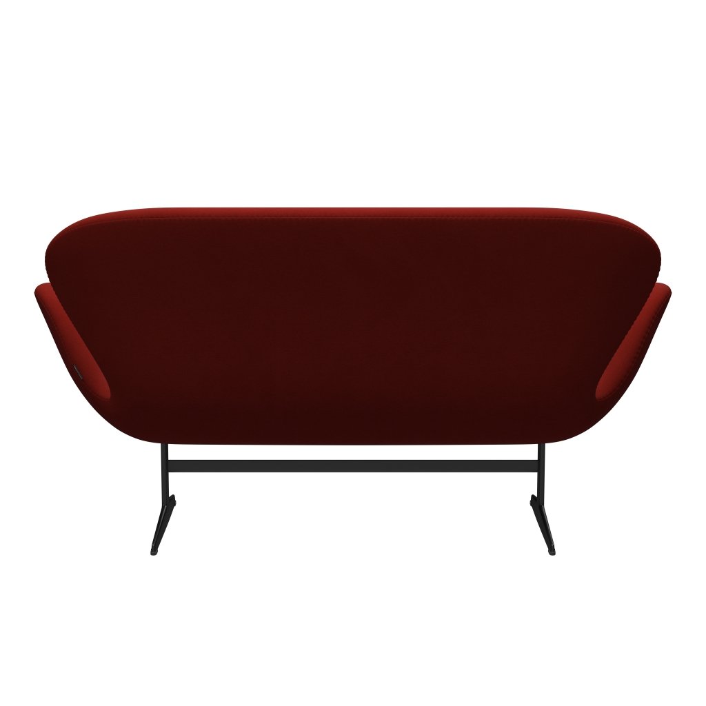 Fritz Hansen Swan Sofa 2 osobę, czarny lakier/komfort Rust Rust (00028)