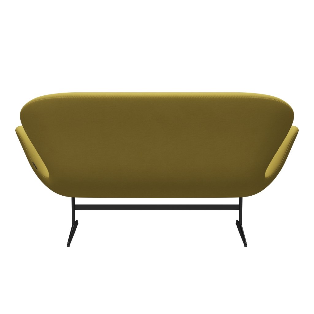 Fritz Hansen Swan Sofa 2 osobę, czarny lakier/komfort piasku (01049)