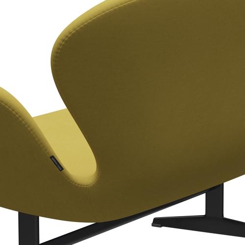 Fritz Hansen Swan Sofa 2 osobę, czarny lakier/komfort piasku (01049)