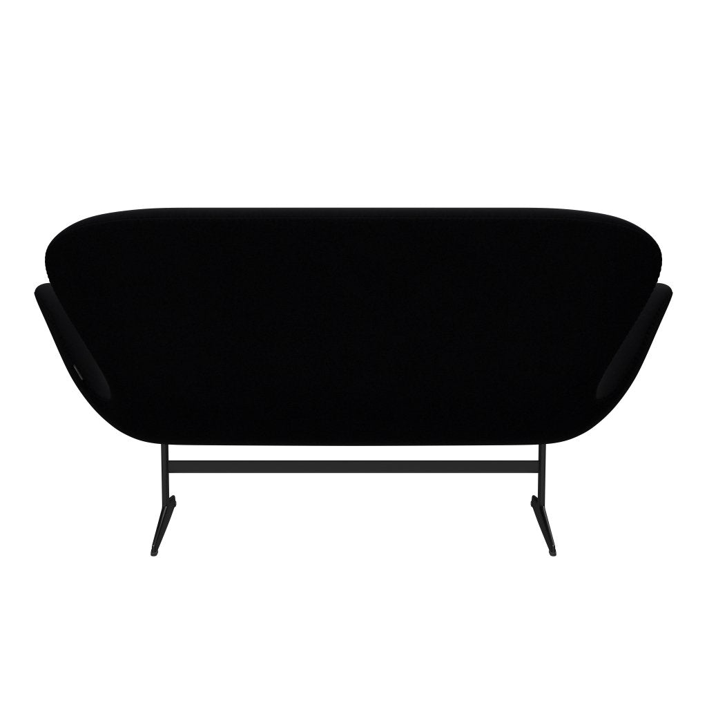 Fritz Hansen Swan Sofa 2 osobę, czarny lakier/komfort czarny (00050)