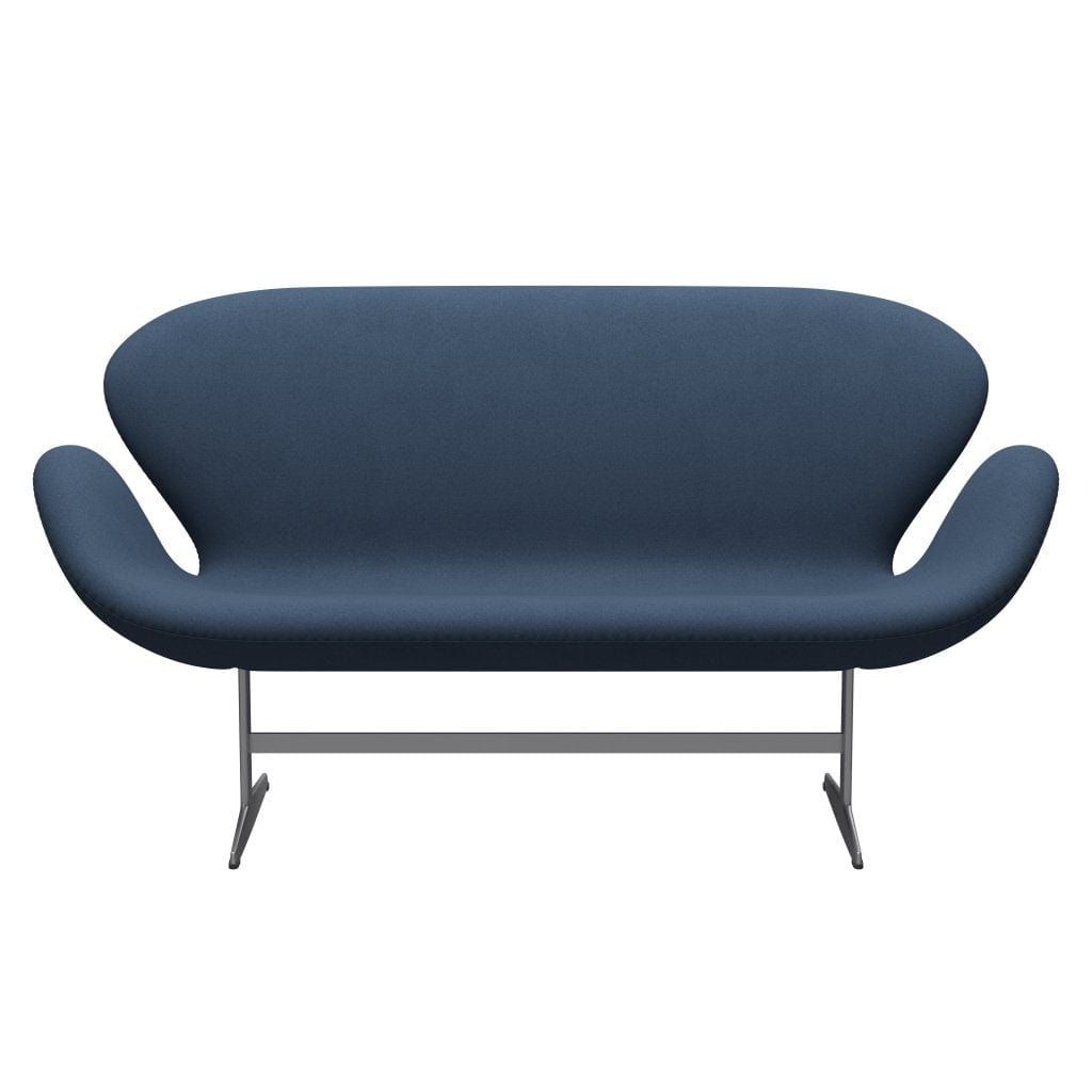 Fritz Hansen Swan Sofa 2 osobę, srebrny szary/komfort ciemnoszary (09074)