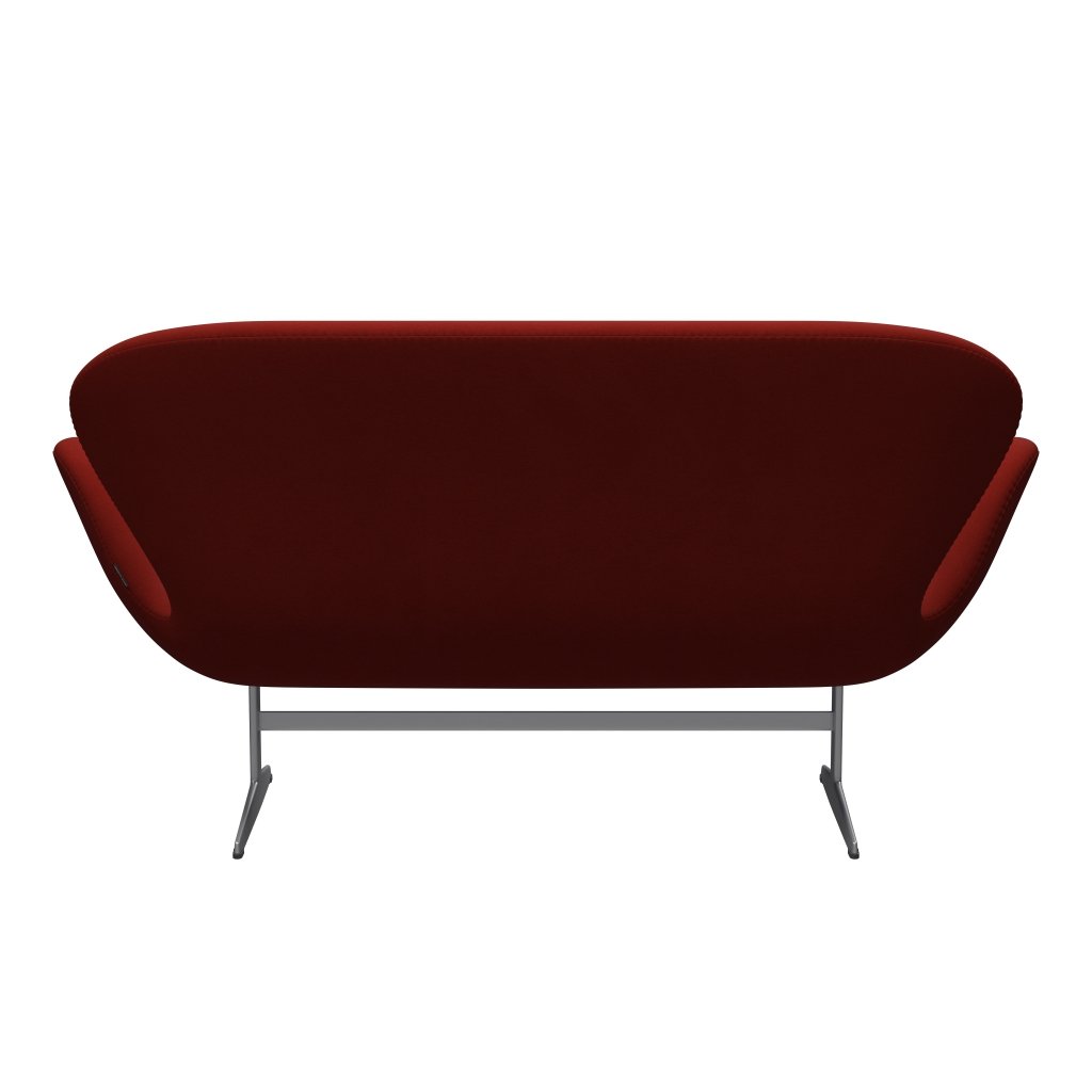 Fritz Hansen Swan Sofa 2 osobę, srebrny szary/komfort rdzy czerwonymi (00028)