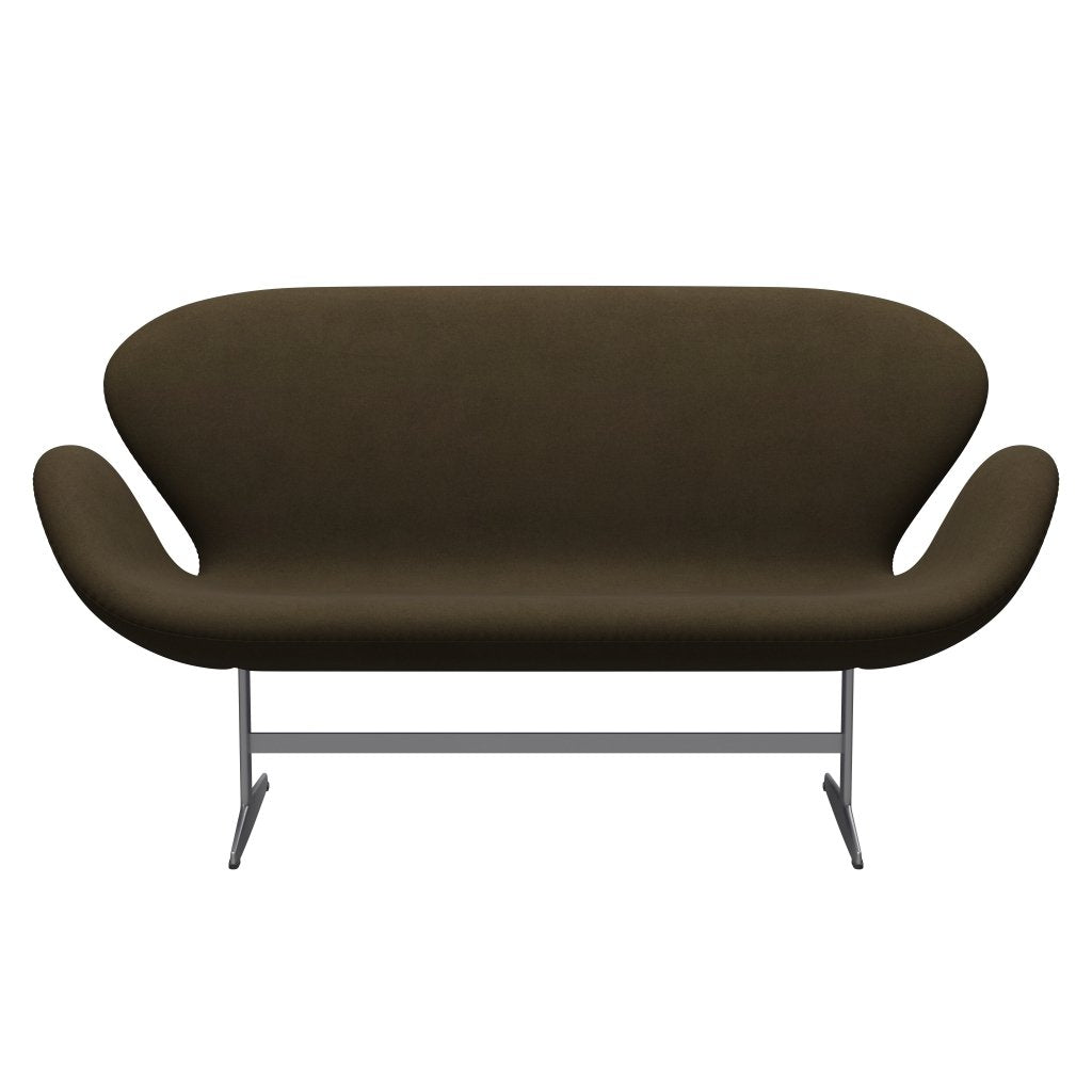 Fritz Hansen Swan Sofa 2 SEART, Srebrny Gray/Divina Brown (984)