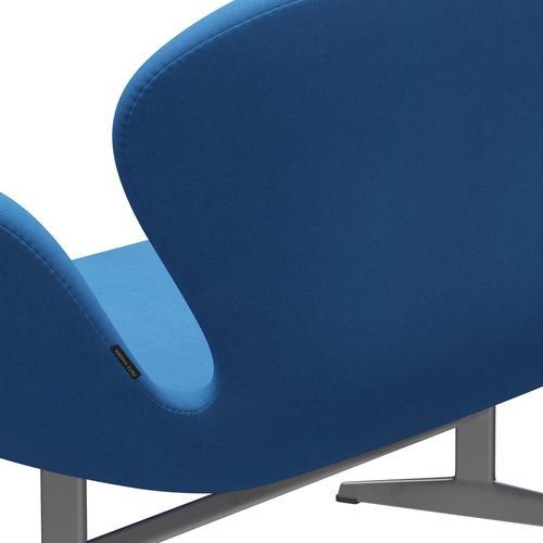 Fritz Hansen Swan Sofa 2 osobę, srebrny szary/divina jasnoniebieski (742)