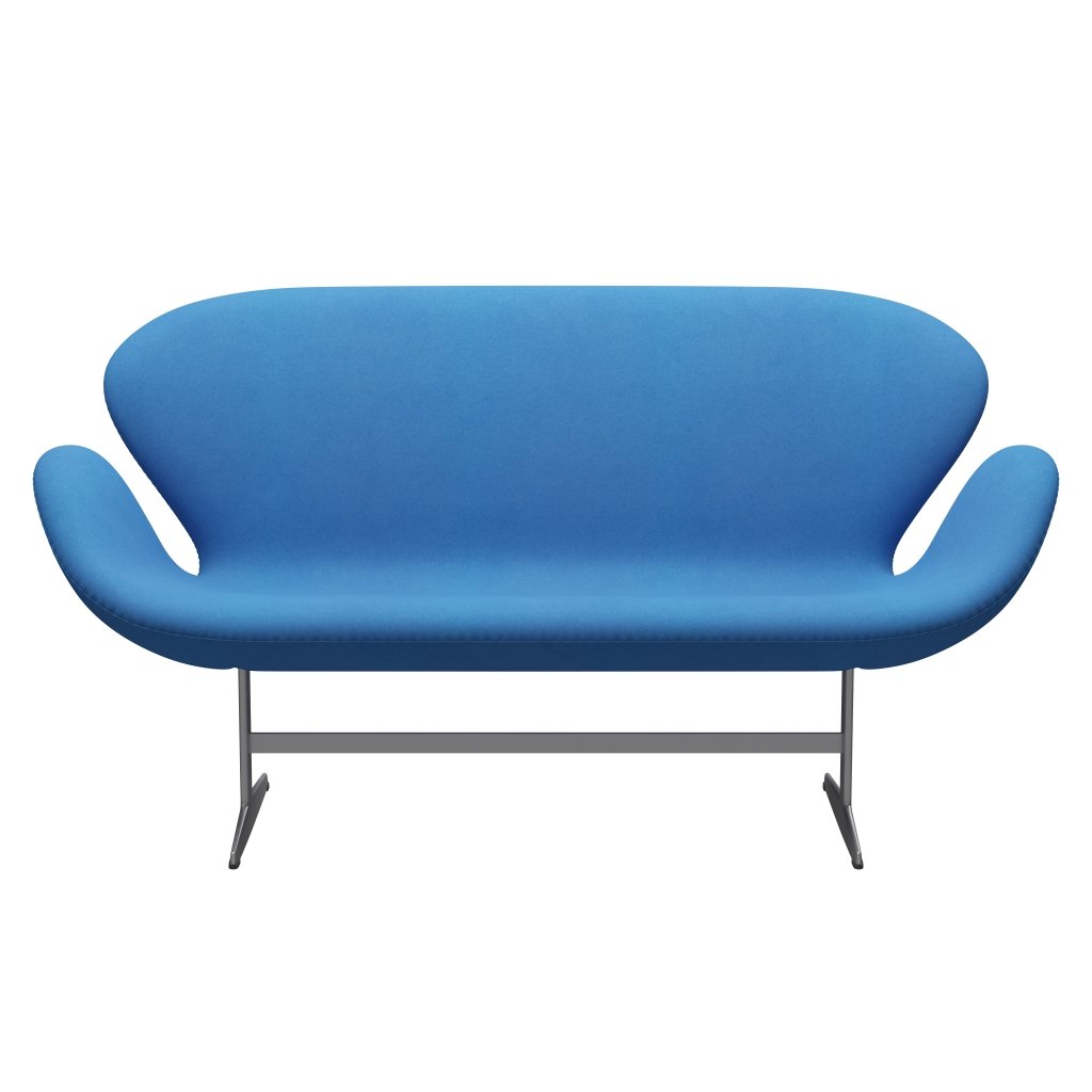 Fritz Hansen Swan Sofa 2 osobę, srebrny szary/divina jasnoniebieski (742)