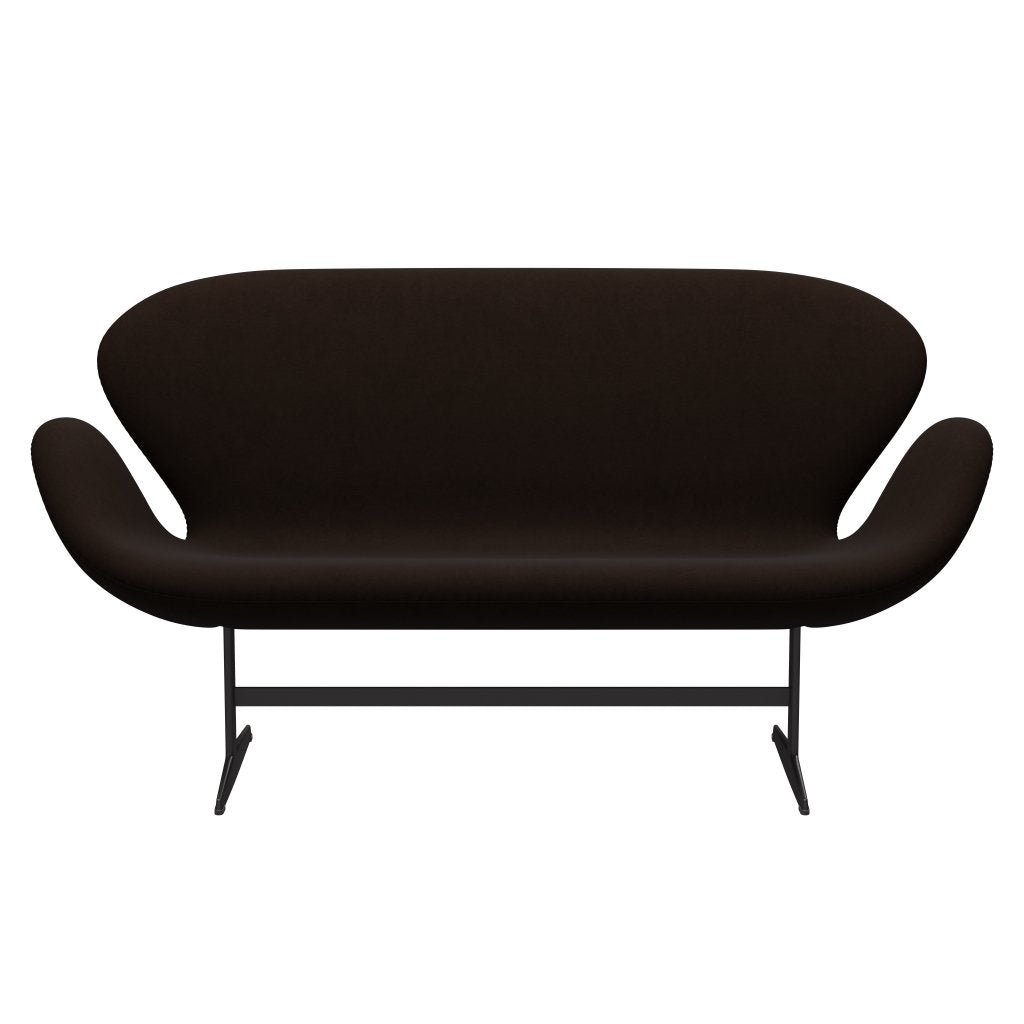 Fritz Hansen Swan Sofa 2 osobę, ciepły grafit/komfort brązowy (01566)