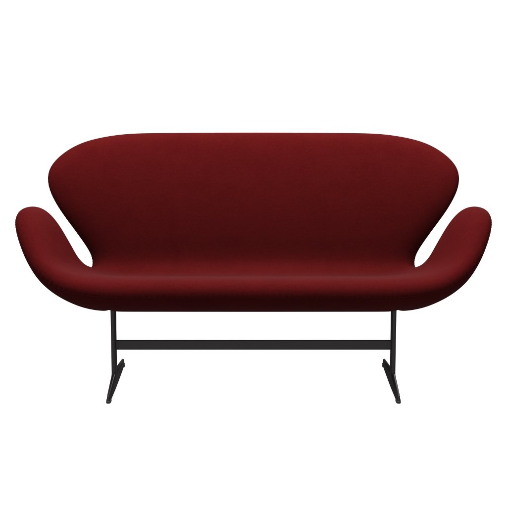 Fritz Hansen Swan Sofa 2 osobę, ciepły grafit/komfort ciemnoczerwony (01153)