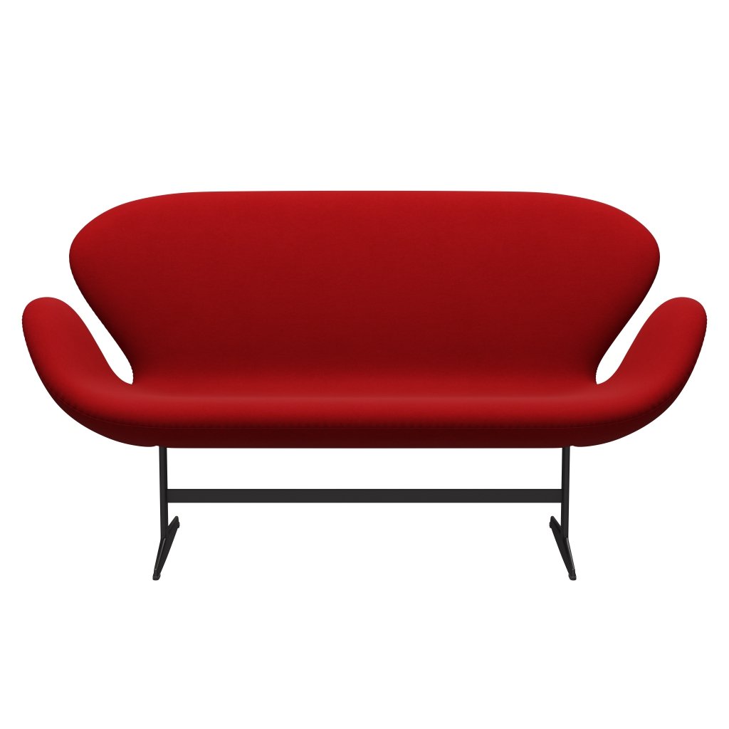 Fritz Hansen Swan Sofa 2 osobę, ciepły grafit/komfort czerwony (01414)