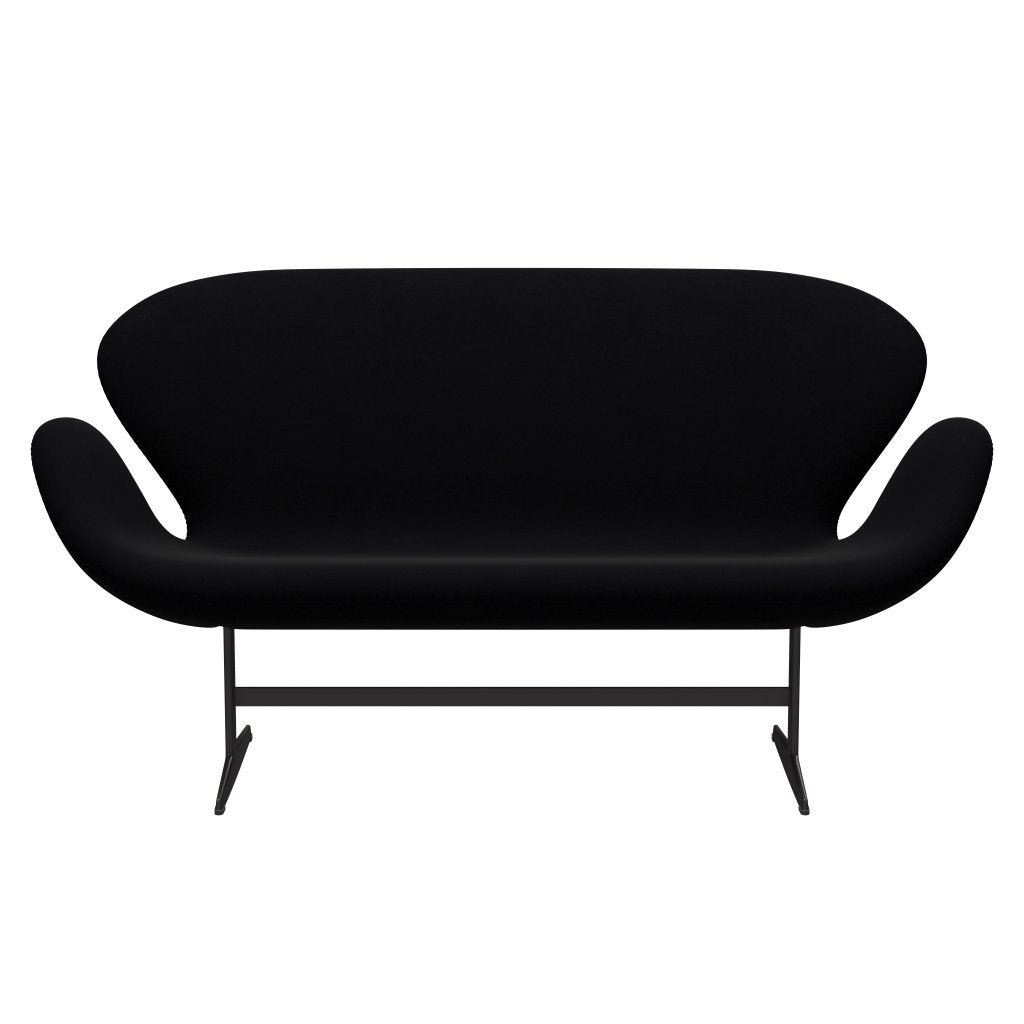 Fritz Hansen Swan Sofa 2 osobę, ciepły grafit/komfort czarny (00050)