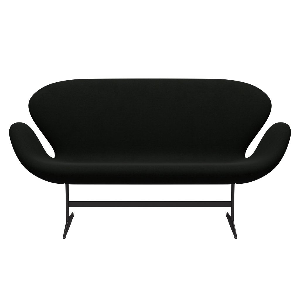 Fritz Hansen Swan Sofa 2 Seater, Warm Graphite/Comfort Black (60009)