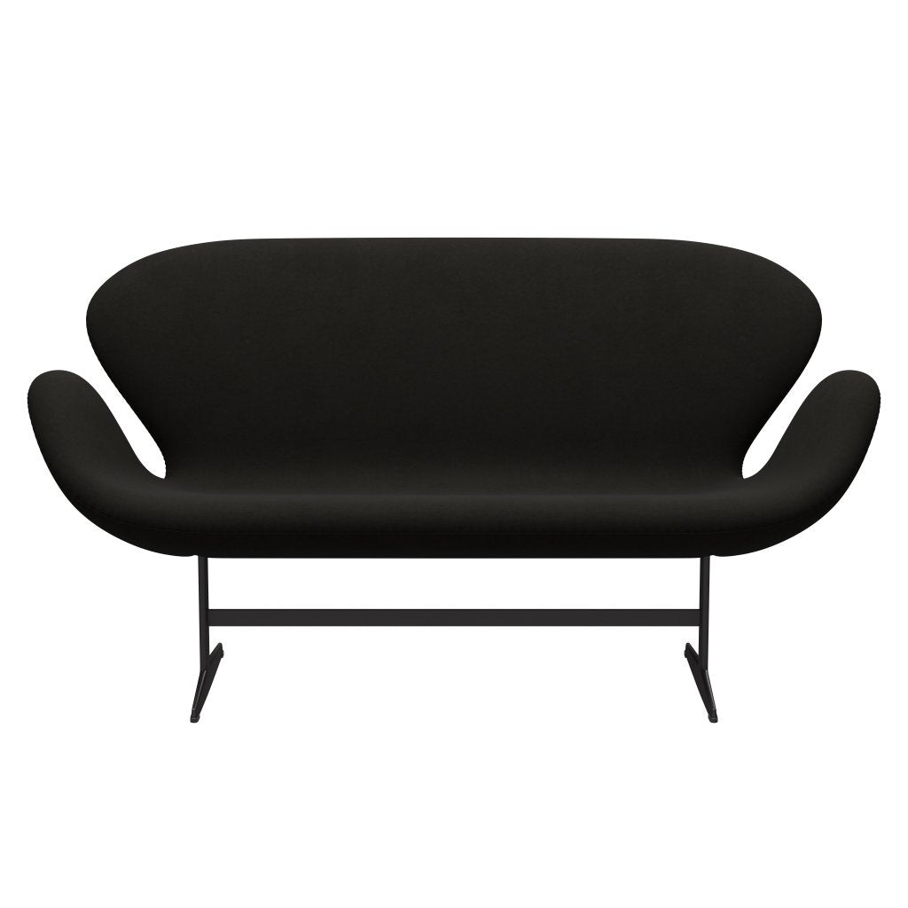 Fritz Hansen Swan Sofa 2 osobę, ciepły grafit/komfort czarny (61013)