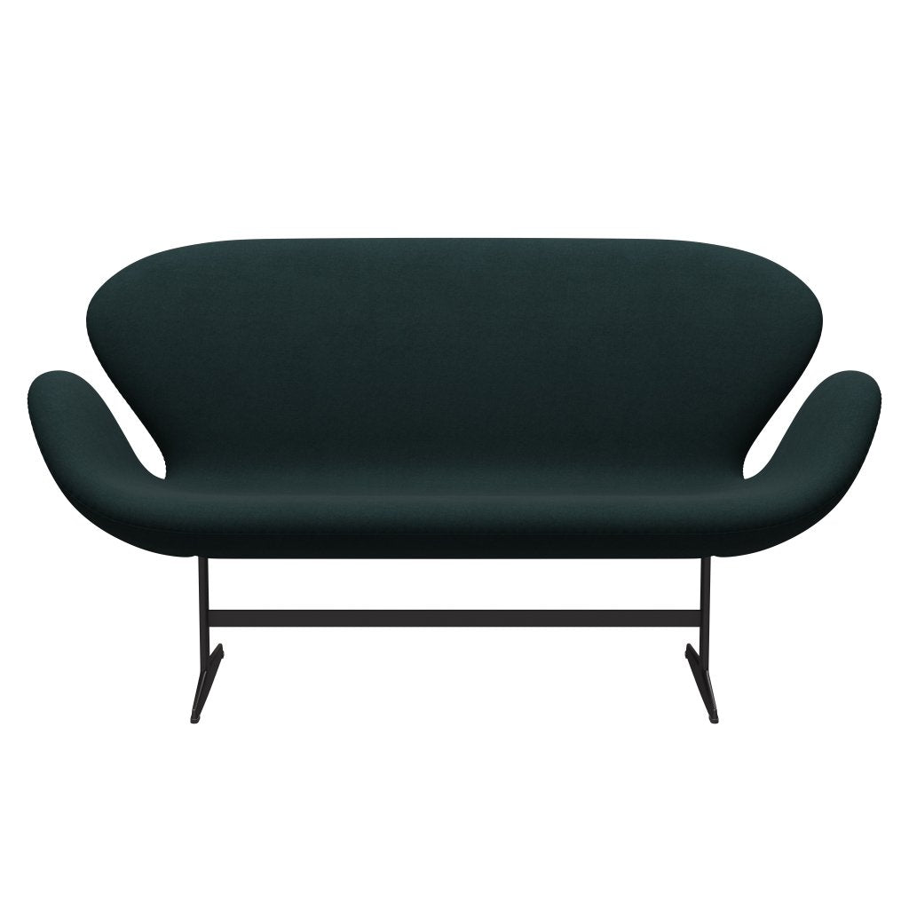 Fritz Hansen Swan Sofa 2, ciepły grafit/Divina Dark Green (886)